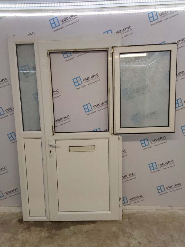 Used White Upvc Front Stable Door And Side Panel 1220mm x 2155mm DS031 - Image 5