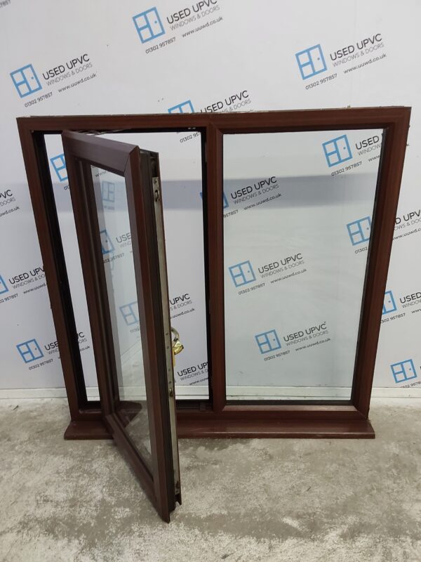 Used Woodgrain Upvc Window 1185mm x 1185mm C5037 - Image 3