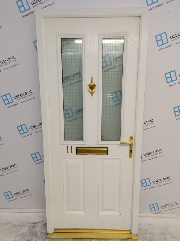 Used White Composite Front Door 905mm x 2075mm 0826
