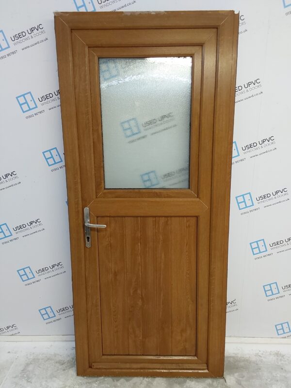 Used Oak Upvc Back Stable Door 910mm x 2070mm (reduce to 885mm) 0406