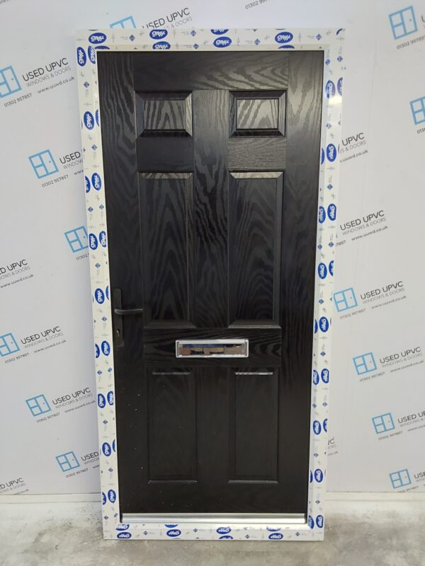 Brand New Black Composite Front Door 985mm x 2120mm ND116