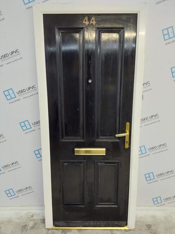 Used Black Composite Front Door 895mm x 2060mm 0323