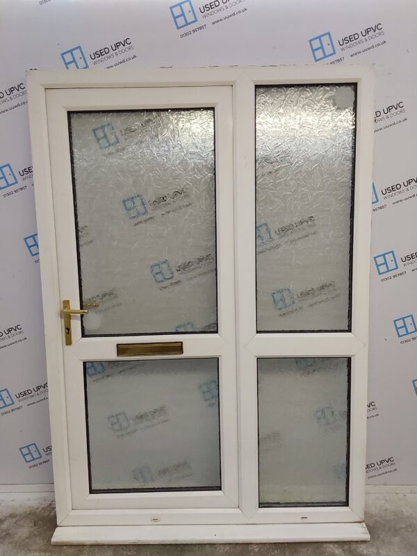 Used White Upvc Front Door And Side Panel 1440mm x 2070mm DS038