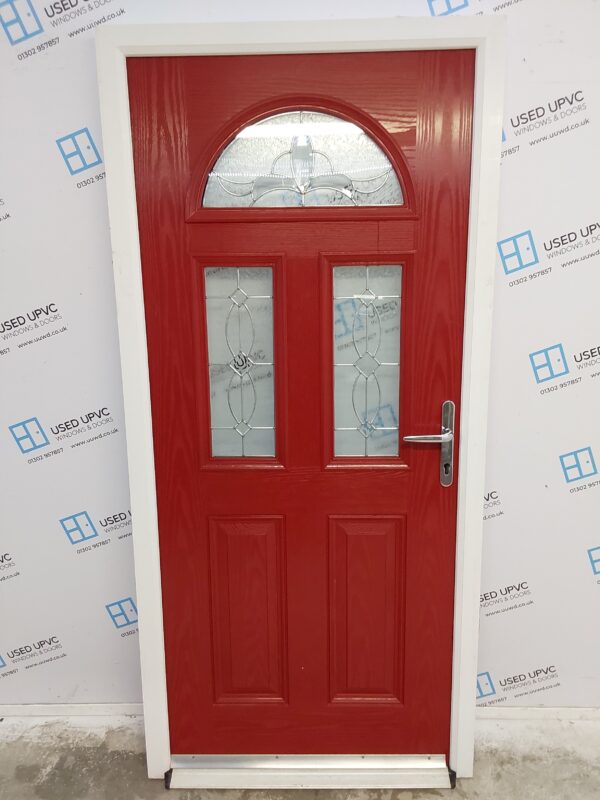 Used Red Composite Door 980mm x 2090mm 0483