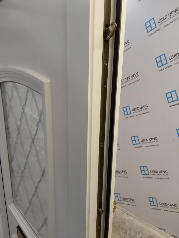 Used White Upvc Front Door 915mm x 2100mm (reduce to 2080mm) 0126 - Image 4