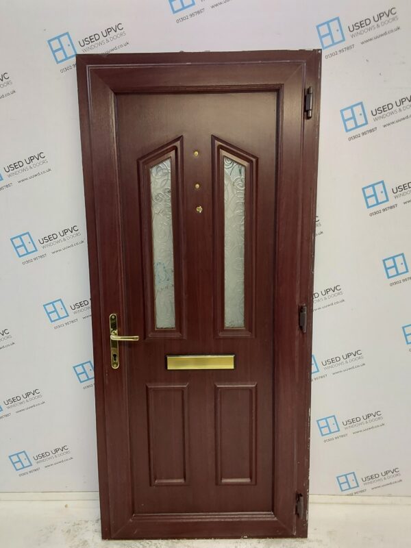 Used Rosewood Upvc Front Door 940mm x 2085mm (reduce to 920mm) 0196 - Image 2