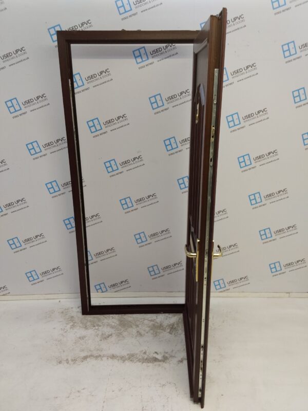 Used Rosewood Upvc Front Door 940mm x 2085mm (reduce to 920mm) 0196 - Image 3