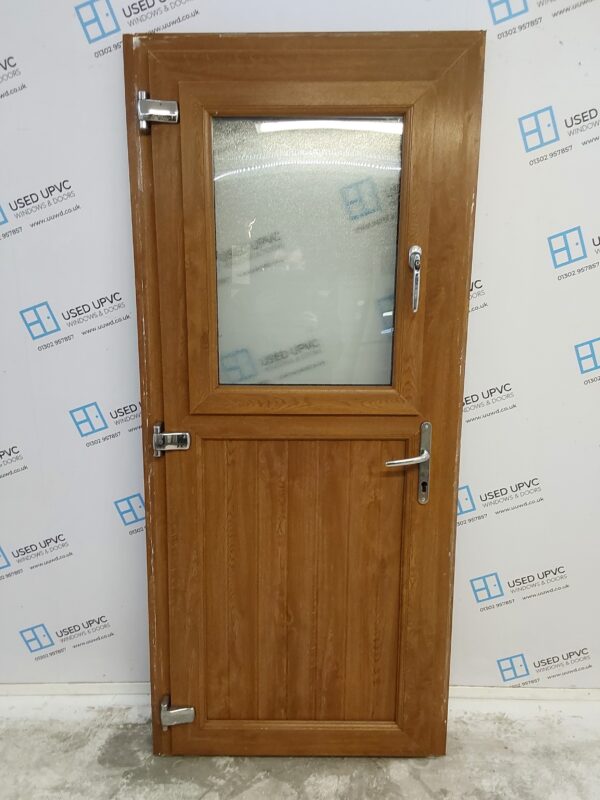 Used Oak Upvc Back Stable Door 910mm x 2070mm (reduce to 885mm) 0406 - Image 2