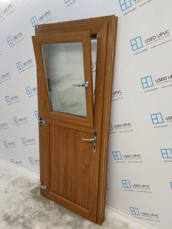 Used Oak Upvc Back Stable Door 910mm x 2070mm (reduce to 885mm) 0406 - Image 4