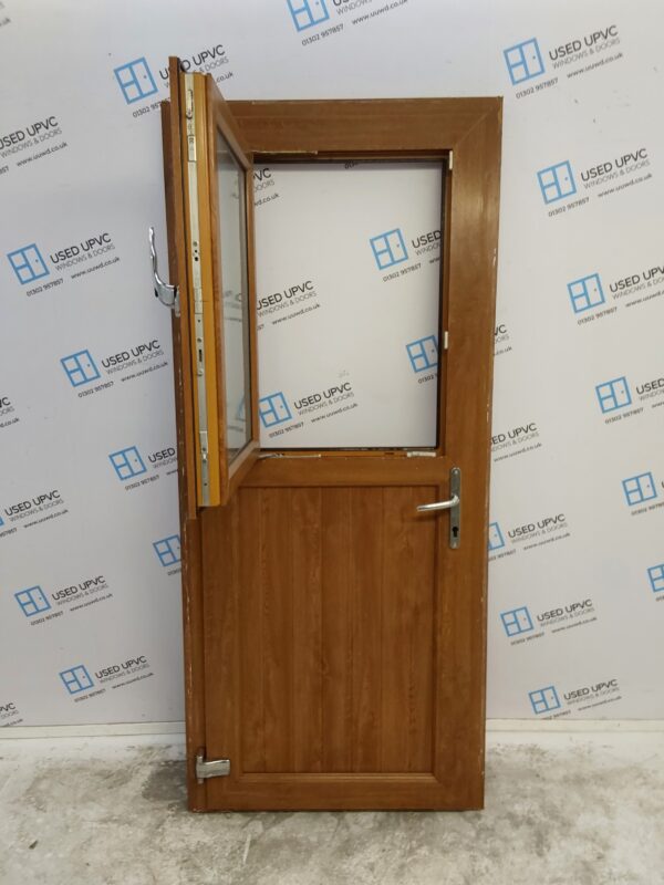 Used Oak Upvc Back Stable Door 910mm x 2070mm (reduce to 885mm) 0406 - Image 5