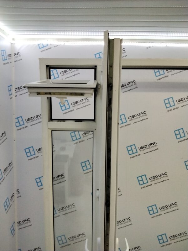 Used White Upvc French Doors and Side Panels 2400mm x 2100mm EA7 - Image 4