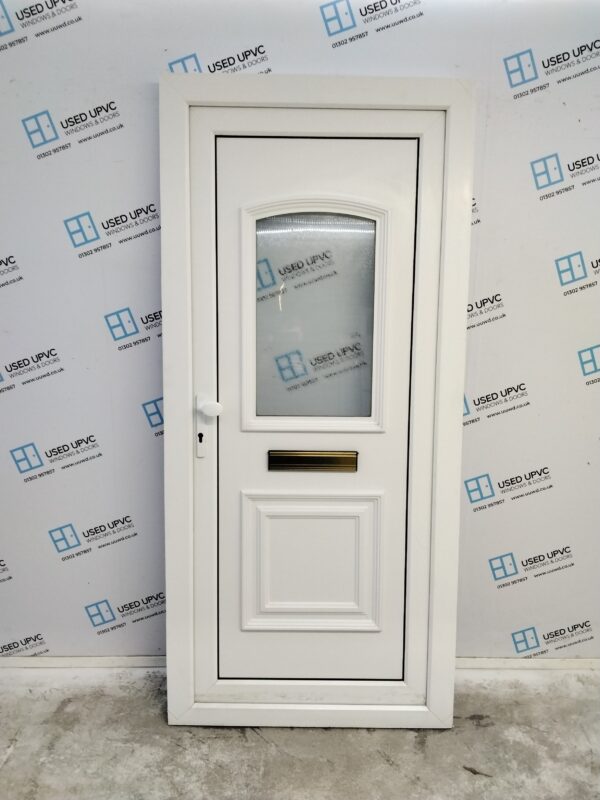 Used White Upvc Front Door 970mm x 2110mm 0251