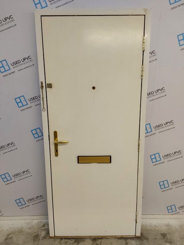 Used Black Composite Front Door 895mm x 2060mm 0323 - Image 2