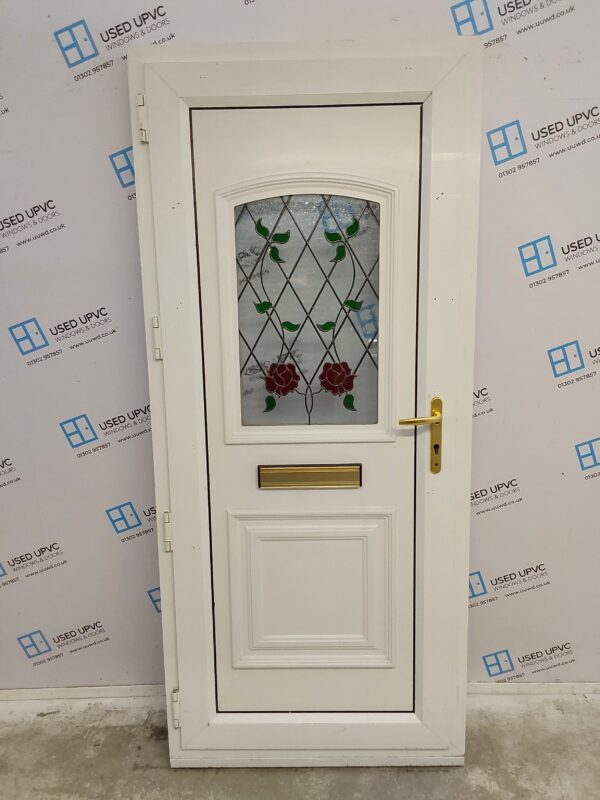 Used White Upvc Front Door 920mm x 2100mm 0718 - Image 2