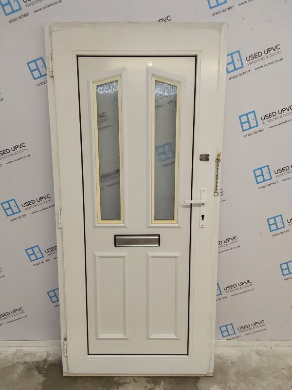 Used White Upvc Front Door 930mm x 2030mm 0591 - Image 2