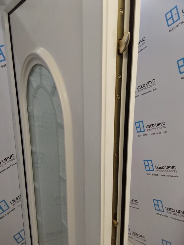 Used White Upvc Front Door And Side Panel 1435mm x 2110mm (reduce to 1415mm) DS038 - Image 4