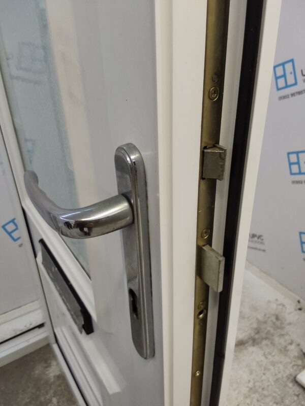 Used White Upvc Front Door And Side Panel 1435mm x 2110mm (reduce to 1415mm) DS038 - Image 5