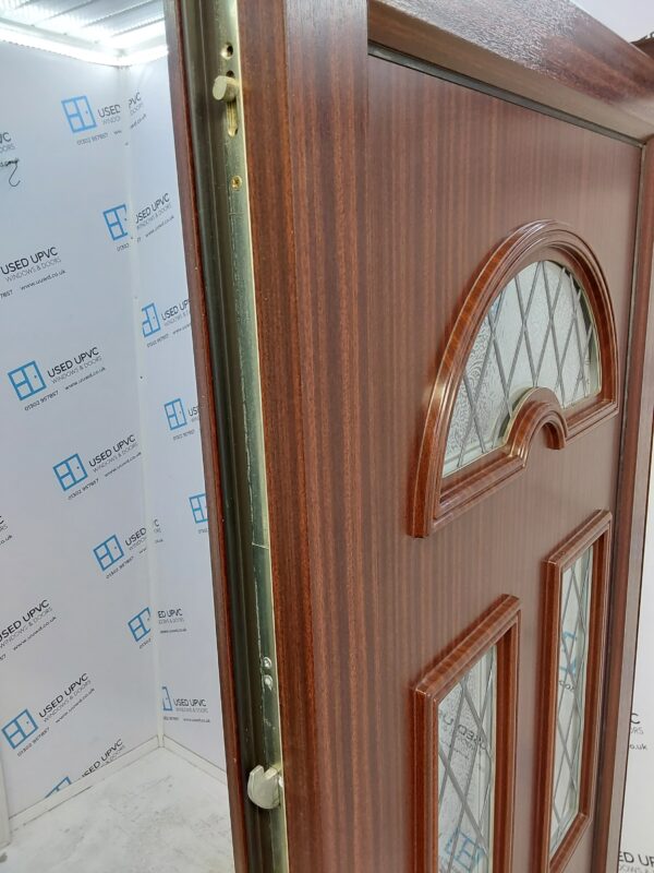 Used Woodgrain Upvc Front Door And Side Panel 1210mm x 2040mm DS055 - Image 5