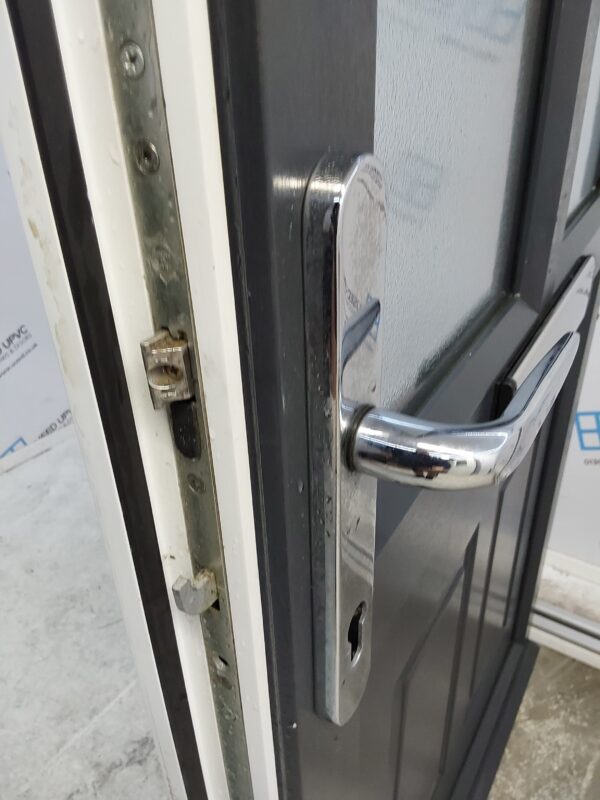 Used Anthracite Grey Upvc Front Door 1000mm x 2090mm (reduce to 985mm) C3D025 - Image 5