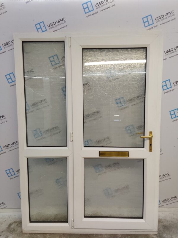 Used White Upvc Front Door And Side Panel 1440mm x 2070mm DS038 - Image 2