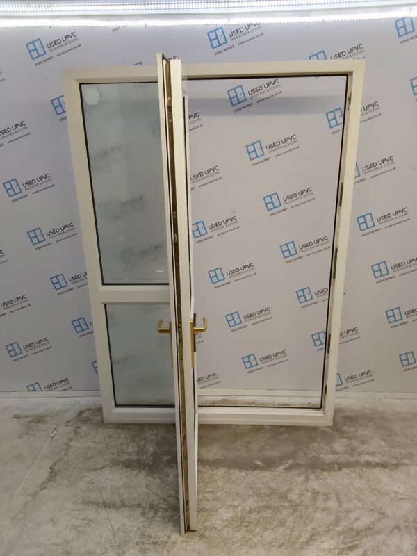 Used White Upvc Front Door And Side Panel 1440mm x 2070mm DS038 - Image 3