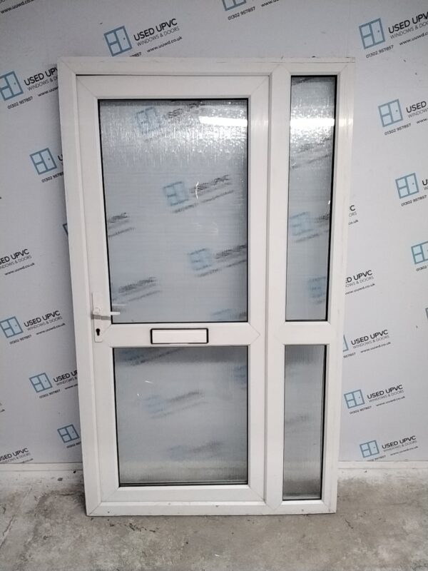 Used White Upvc Front Door And Side Panel 1205mm x 2055mm DS021