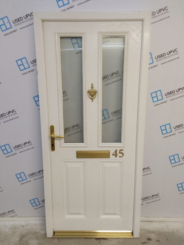 Used White Composite Front Door 900mm x 2020mm 0794