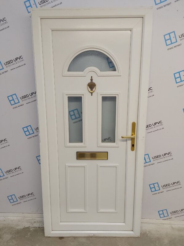 Used White Upvc Front Door 940mm x 2060mm 0276