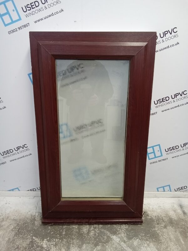 Used Rosewood Upvc Window 590mm x 1035mm C2101