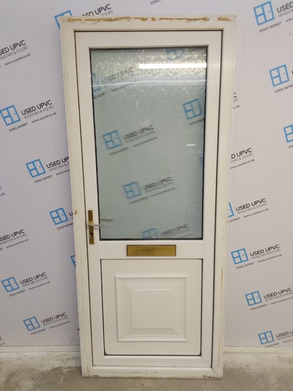 Used White Upvc Front Door 900mm x 2125mm 0080
