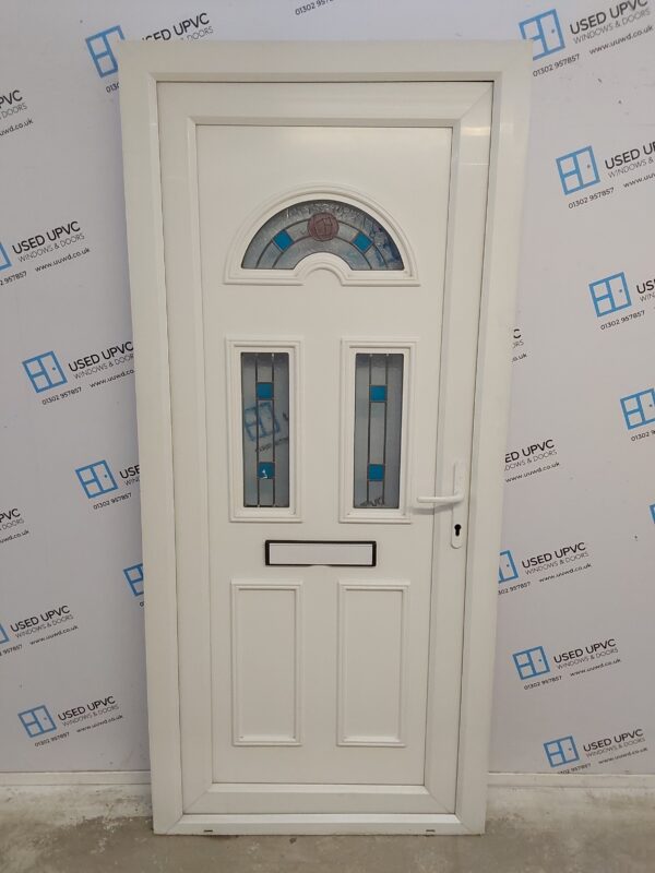 Used White Upvc Front Door 960mm x 2115mm 0085