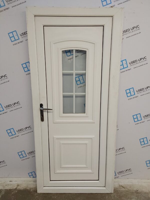 Used White Upvc Back Door 930mm x 2060mm (reduce to 905mm) 0248