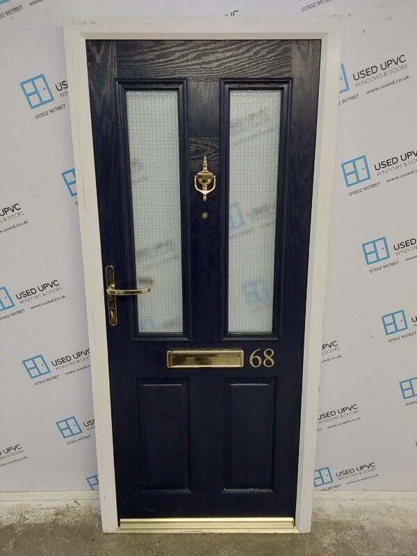 Used Blue Composite Front Door 910mm x 2025mm 0820