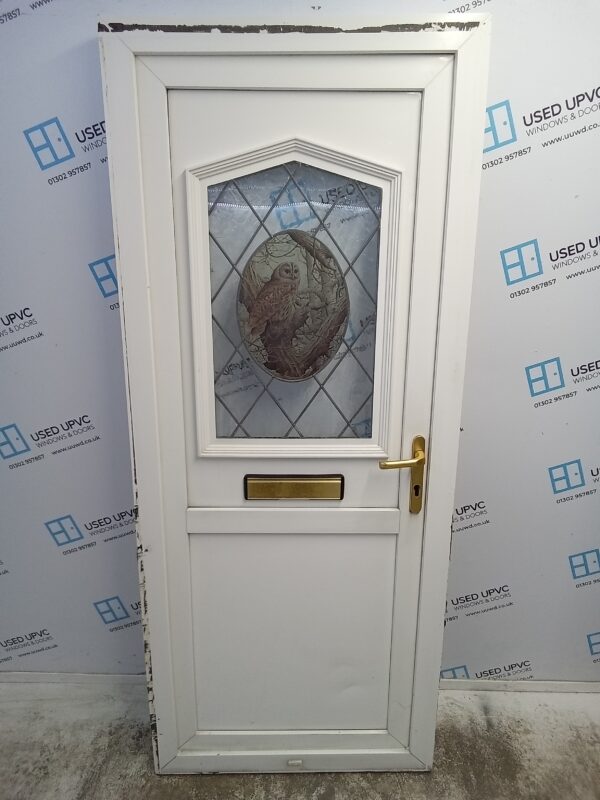 Used White Upvc Front Door 830mm x 1985mm C3D044