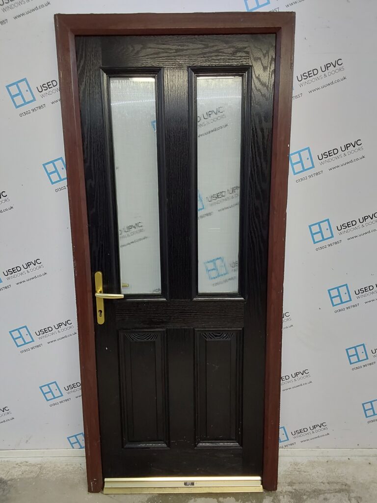 Used Black Composite Door 900mm x 2075mm 0701 | Used UPVC Windows & Doors