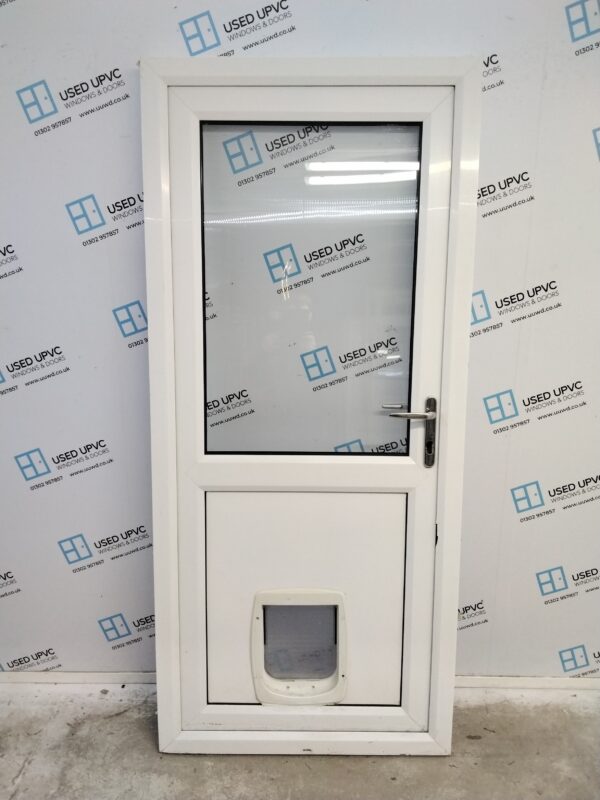 Used White Upvc Back Door 915mm x 2050mm 0141