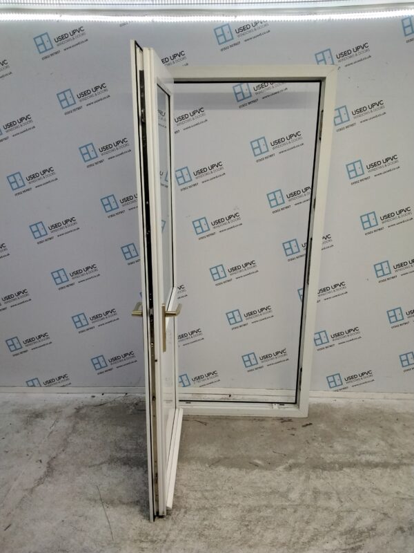 Used White Upvc Back Door 945mm x 2045mm (Reduce To 920mm x 2045mm) 0804 - Image 3
