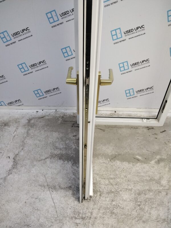 Used White Upvc Back Door 945mm x 2045mm (Reduce To 920mm x 2045mm) 0804 - Image 5