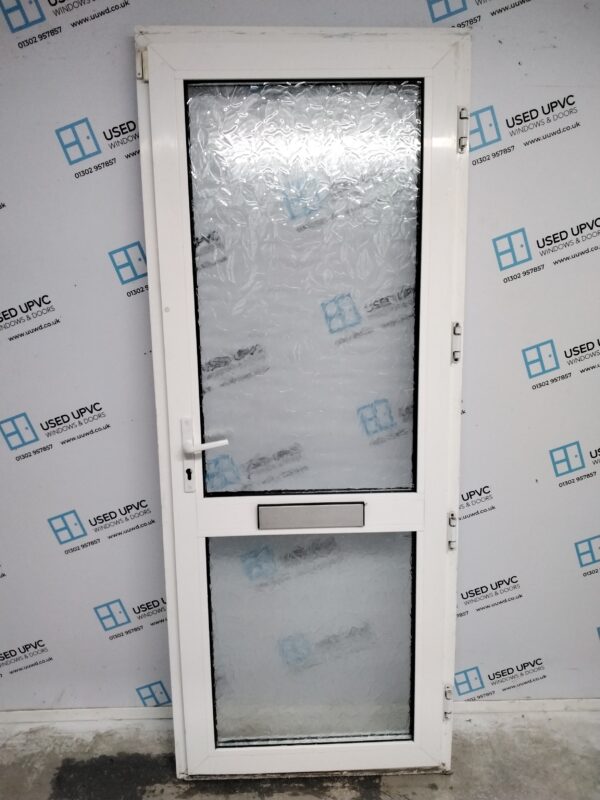 Used White Upvc Front Door 825mm x 2070mm C8D14 - Image 3