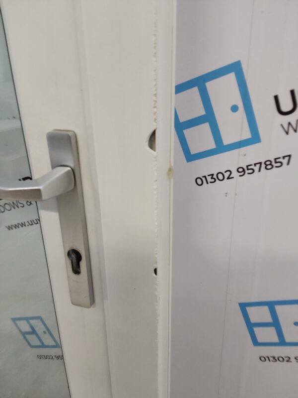 Used White Upvc Full Glass Back Door 845mm x 2050mm (reduce to 825mm) 0425 - Image 5