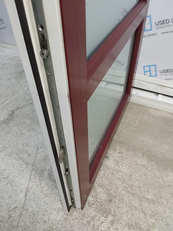 Used burgundy Upvc Back Door 870mm x 2070mm 0732 - Image 7