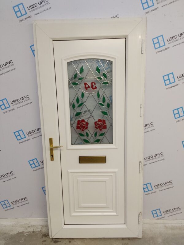 Used White Upvc Front Door 920mm x 2025mm 0334 - Image 2