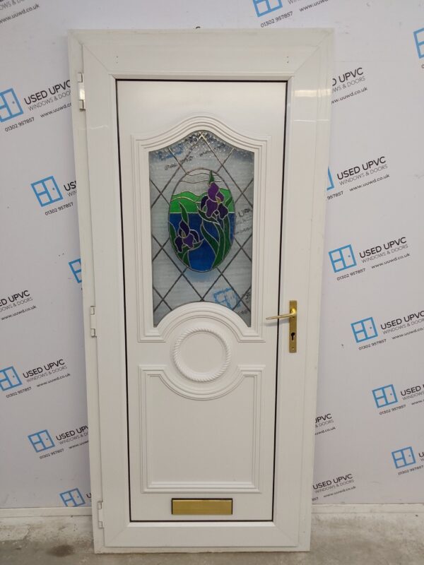 Used White Upvc Front Door 915mm x 2045mm 0405 - Image 2
