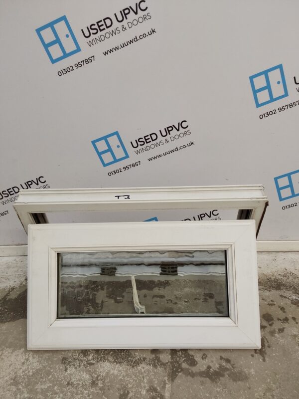 Used White Upvc Window 640mm x 365mm C2119 - Image 3
