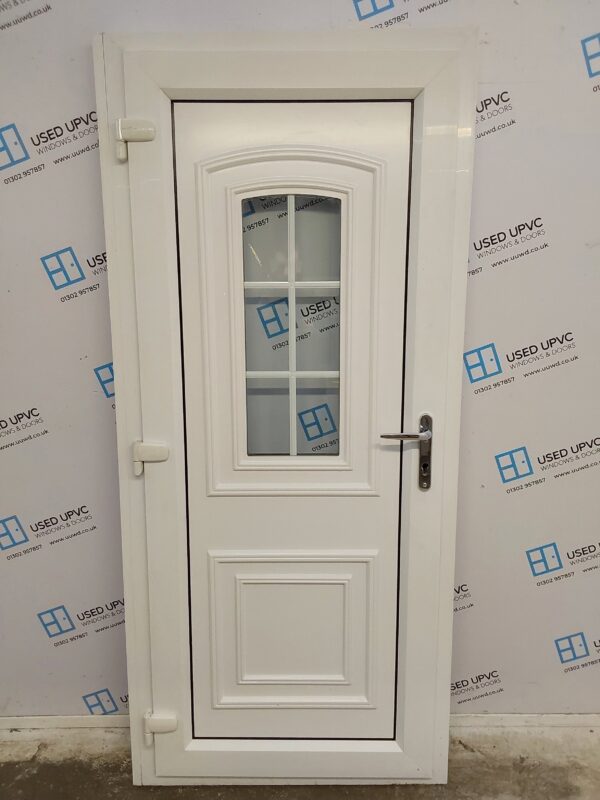 Used White Upvc Back Door 930mm x 2060mm (reduce to 905mm) 0248 - Image 2