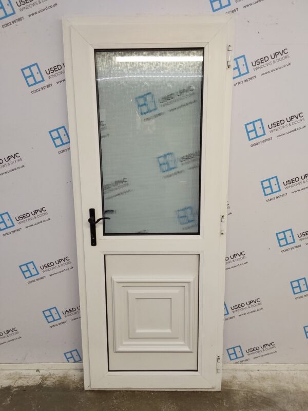 Used White Upvc Back Door 820mm x 2070mm 0662 - Image 2