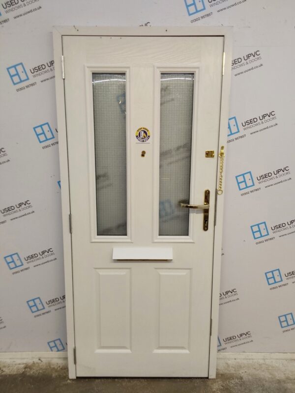 Used Blue Composite Front Door 910mm x 2025mm 0820 - Image 2