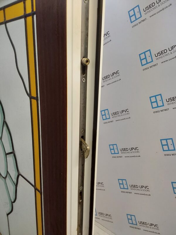 Used Woodgrain Upvc Back Door 890mm x 2015mm C3D013 - Image 6