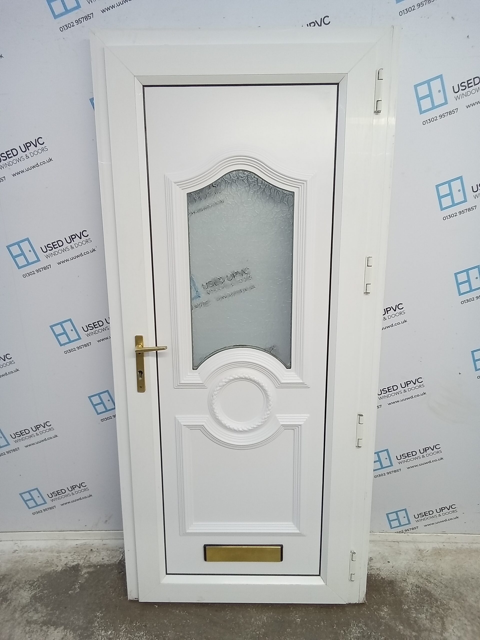 Used White Upvc Front Door 930mm X 2020mm (Reduce To 905mm) C6014 ...