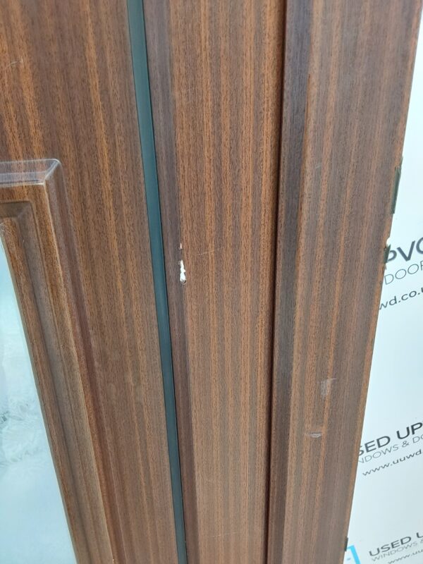 Used Woodgrain Upvc Front Door 900mm x 2055mm (reduce to 880mm) 0089 - Image 5